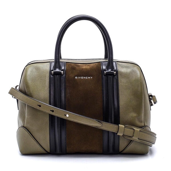 Givenchy - Khaki Leather and Suede Lucrezia Bag